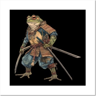 Frog Samurai Warrior Sword Posters and Art